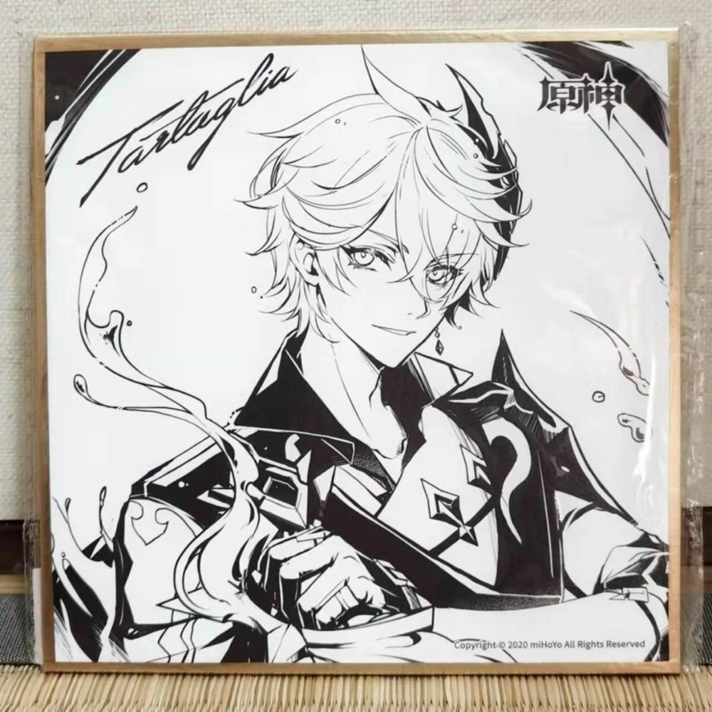 Genshin Impact Official Limited Shikishi Illustration Display Tartaglia Childe